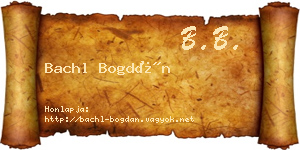 Bachl Bogdán névjegykártya